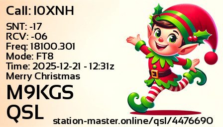 QSL Card for M9KGS QSO with I0XNH