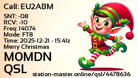 QSL Card for M0MDN QSO with EU2ABM
