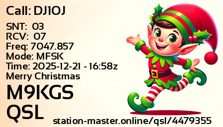 QSL Card for M9KGS QSO with DJ1OJ