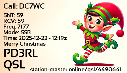 QSL Card for PD3RL QSO with DC7WC