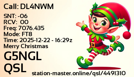 QSL Card for G5NGL QSO with DL4NWM