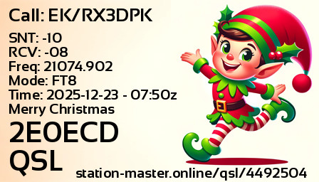 QSL Card for 2E0ECD QSO with EK/RX3DPK