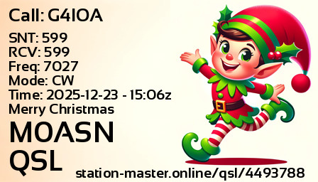 QSL Card for M0ASN QSO with G4IOA