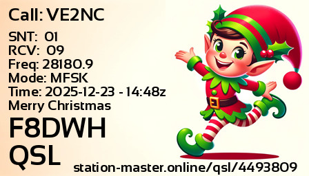 QSL Card for F8DWH QSO with VE2NC