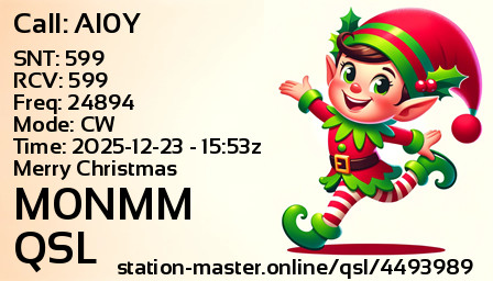 QSL Card for M0NMM QSO with AI0Y