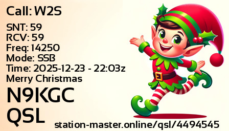 QSL Card for N9KGC QSO with W2S