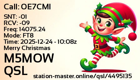 QSL Card for M5MOW QSO with OE7CMI