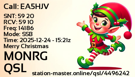 QSL Card for M0NRG QSO with EA5HJV