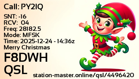 QSL Card for F8DWH QSO with PY2IQ