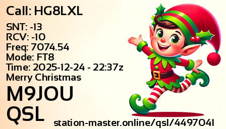 QSL Card for M9JOU QSO with HG8LXL