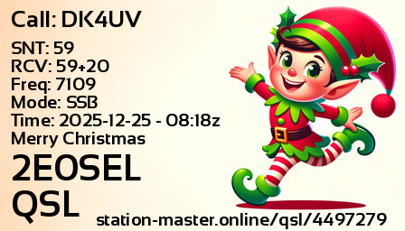 QSL Card for 2E0SEL QSO with DK4UV