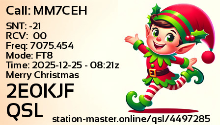 QSL Card for 2E0KJF QSO with MM7CEH