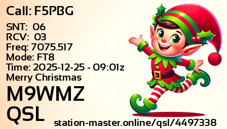 QSL Card for M9WMZ QSO with F5PBG