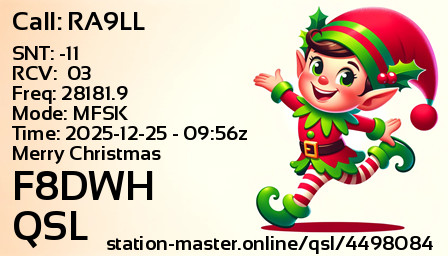 QSL Card for F8DWH QSO with RA9LL