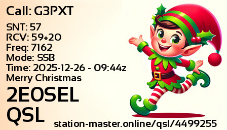 QSL Card for 2E0SEL QSO with G3PXT