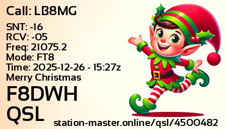 QSL Card for F8DWH QSO with LB8MG