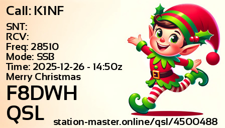 QSL Card for F8DWH QSO with K1NF