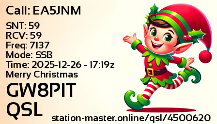 QSL Card for GW8PIT QSO with EA5JNM