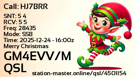 QSL Card for GM4EVV/M QSO with HJ7BRR
