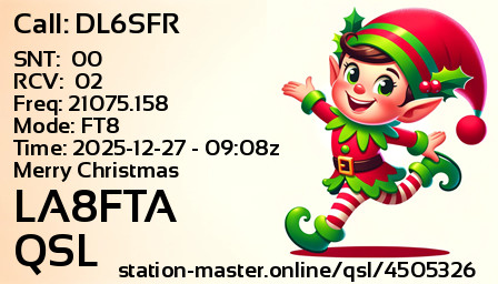 QSL Card for LA8FTA QSO with DL6SFR