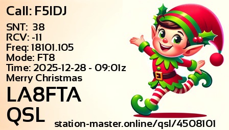 QSL Card for LA8FTA QSO with F5IDJ