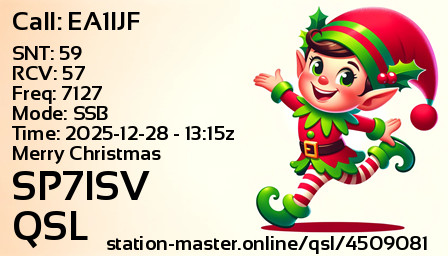 QSL Card for SP7ISV QSO with EA1IJF