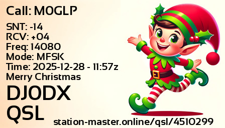 QSL Card for DJ0DX QSO with M0GLP