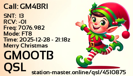 QSL Card for GM0OTB QSO with GM4BRI