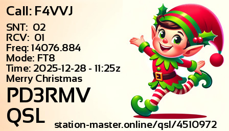 QSL Card for PD3RMV QSO with F4VVJ