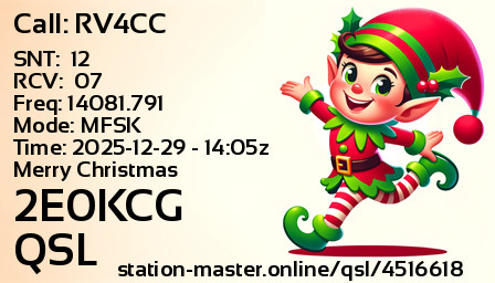 QSL Card for 2E0KCG QSO with RV4CC