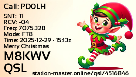 QSL Card for M8KWV QSO with PD0LH