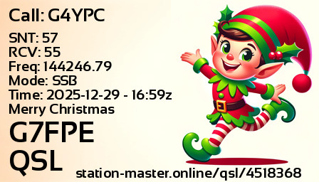 QSL Card for G7FPE QSO with G4YPC