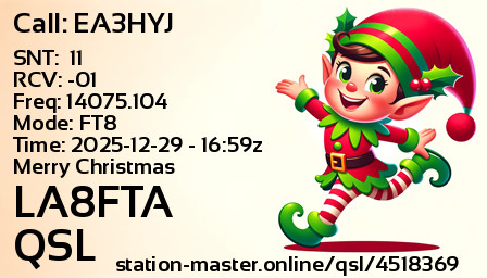 QSL Card for LA8FTA QSO with EA3HYJ