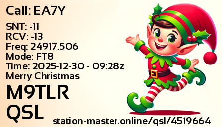 QSL Card for M9TLR QSO with EA7Y