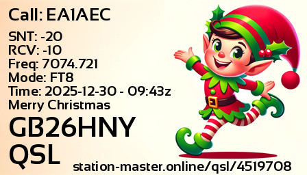 QSL Card for GB26HNY QSO with EA1AEC