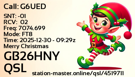 QSL Card for GB26HNY QSO with G6UED