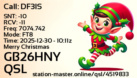 QSL Card for GB26HNY QSO with DF3IS