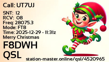 QSL Card for F8DWH QSO with UT7UJ