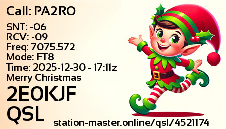 QSL Card for 2E0KJF QSO with PA2RO
