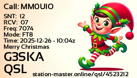 QSL Card for G3SKA QSO with MM0UIO
