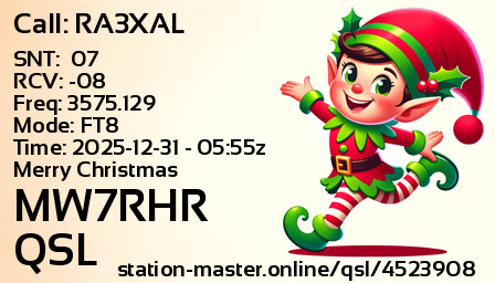 QSL Card for MW7RHR QSO with RA3XAL