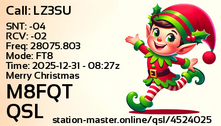 QSL Card for M8FQT QSO with LZ3SU