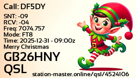 QSL Card for GB26HNY QSO with DF5DY