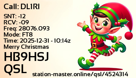QSL Card for HB9HSJ QSO with DL1RI