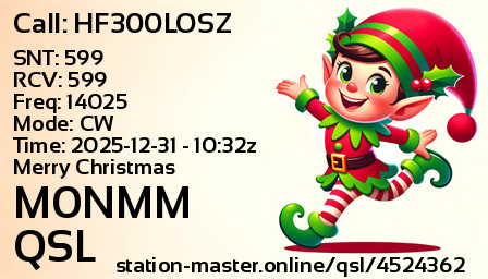 QSL Card for M0NMM QSO with HF300LOSZ
