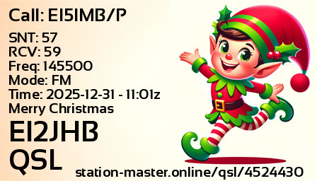QSL Card for EI2JHB QSO with EI5IMB/P