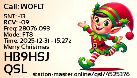 QSL Card for HB9HSJ QSO with W0FLT