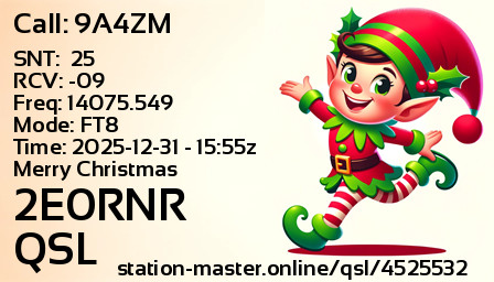 QSL Card for 2E0RNR QSO with 9A4ZM