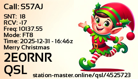 QSL Card for 2E0RNR QSO with S57AJ
