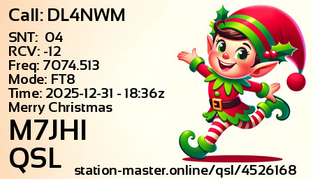 QSL Card for M7JHI QSO with DL4NWM